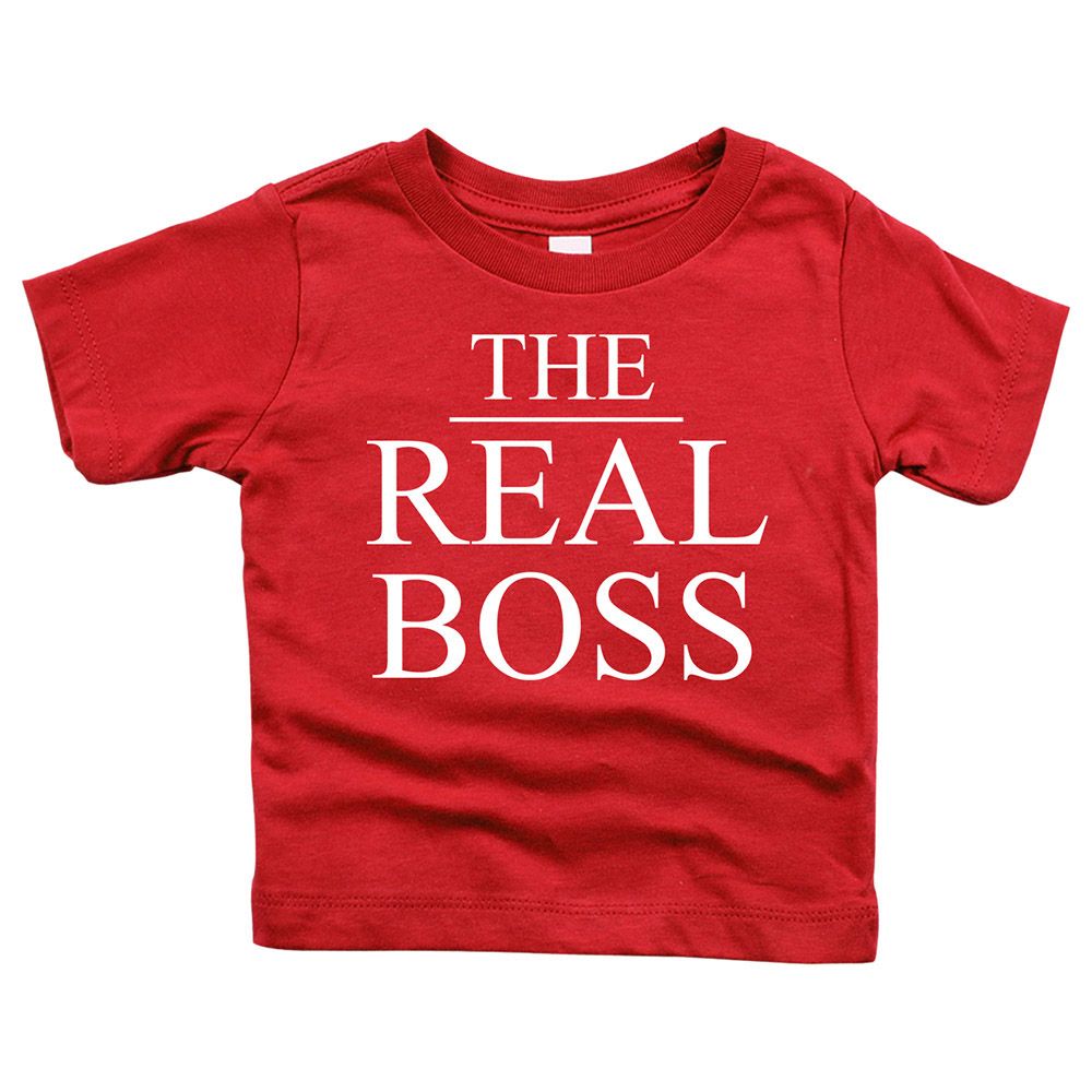 Matching Family Outfits - "The Real Boss" T-Shirt - Red