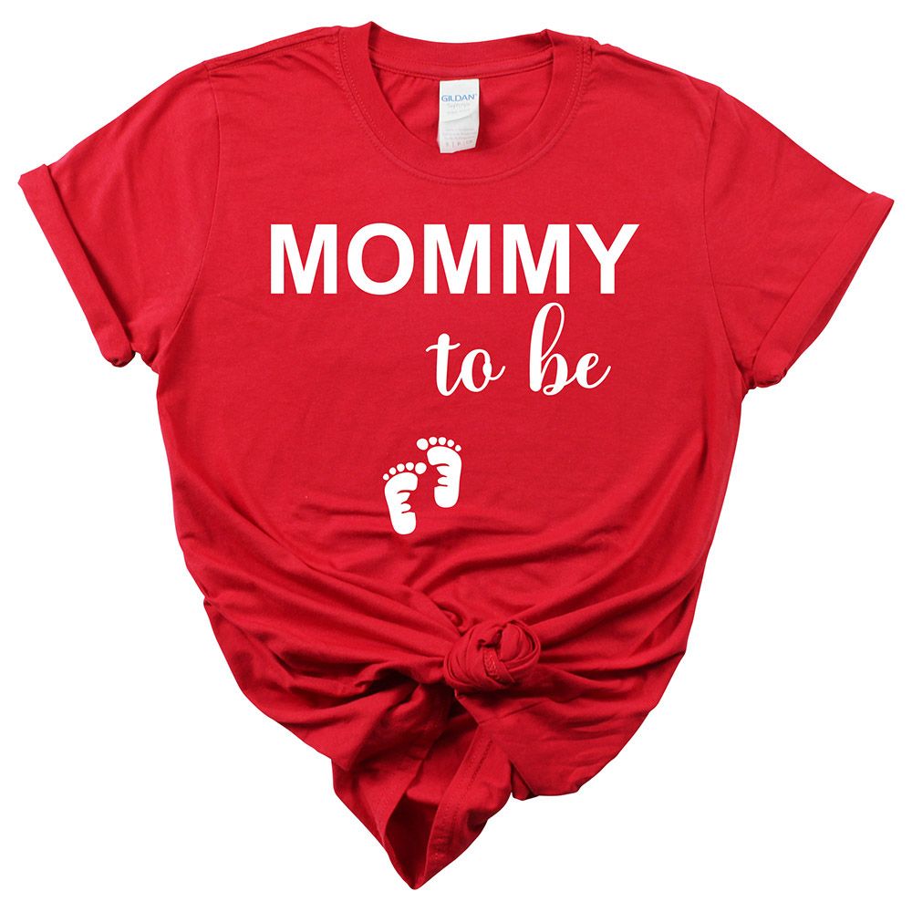 Matching Family Outfits - Mommy To Be T-Shirt - Red