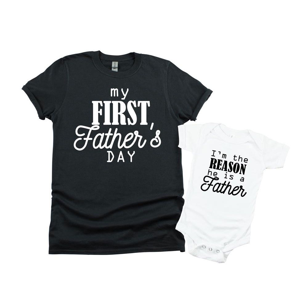 Matching Family Outfits - 2pc-Set - I Am The Reason He Is A Father