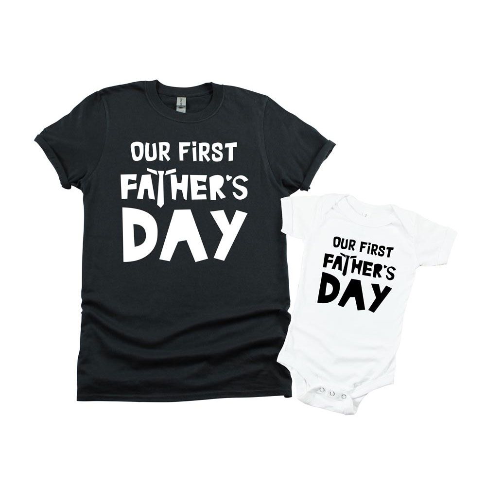 Matching Family Outfits - 2pc-Set - Our First Father'S Day