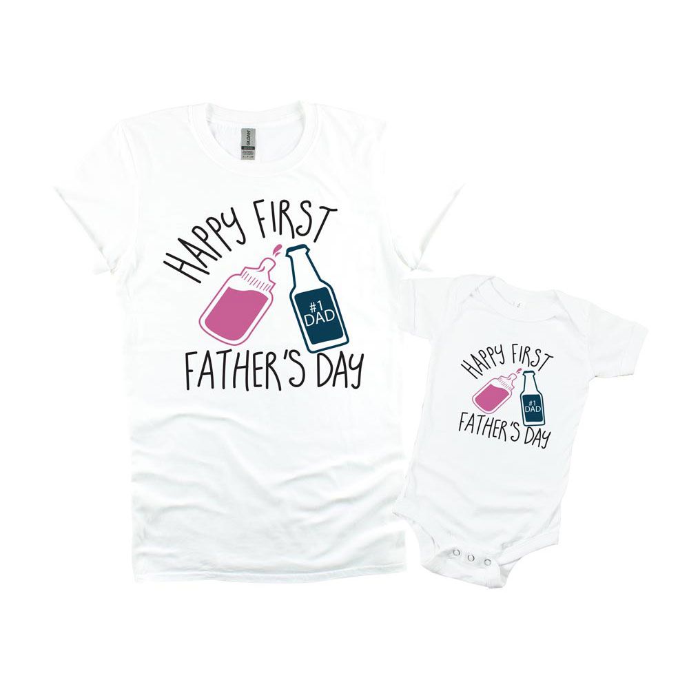 Matching Family Outfits - 2pc-Set - Happy Father'S Day - #1 Dad