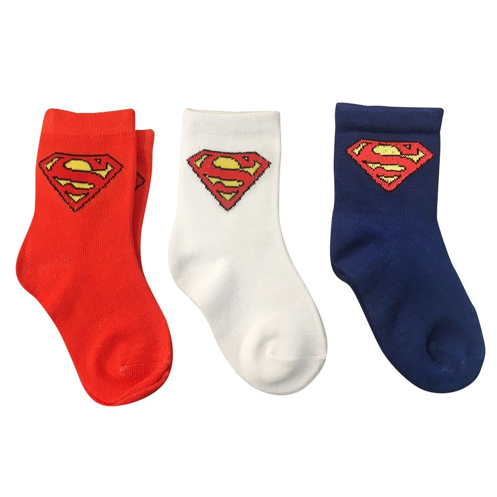 Justice League - Superman Solid Sock Pack of 3