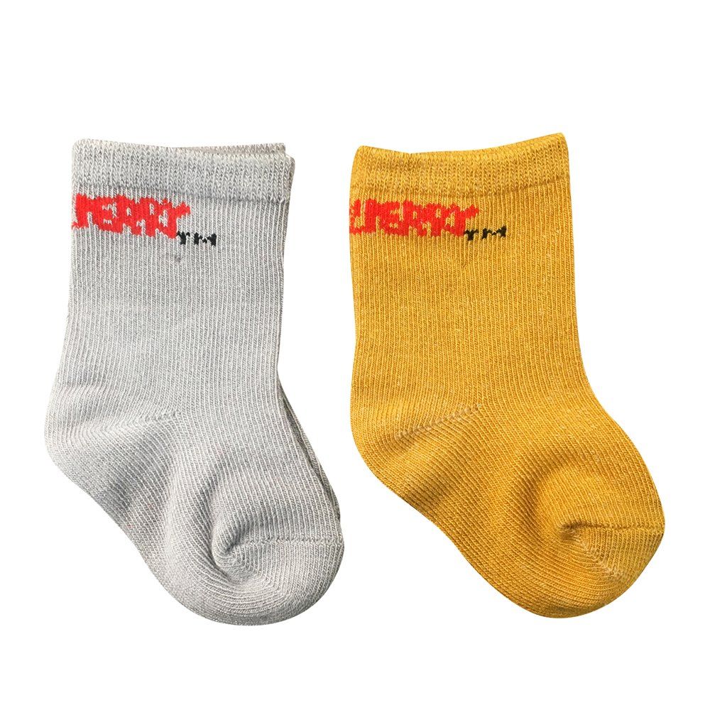 Tom & Jerry - Solid Sock Pack of 2 - Grey & Brown