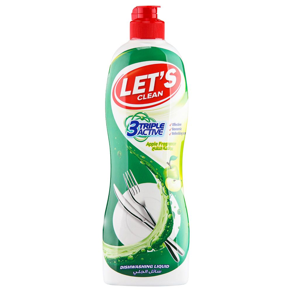 Let's Clean - Dishwashing Liquid - 500ml - Apple