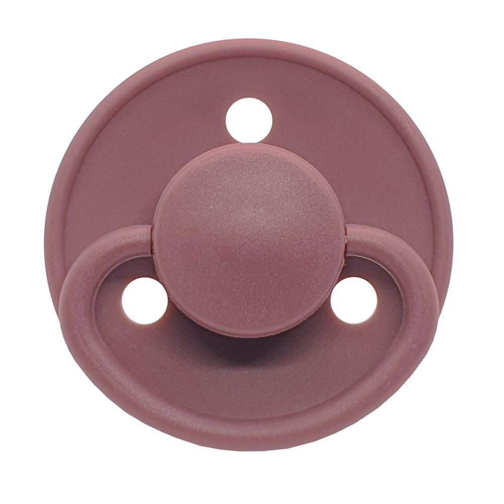 Mininor - Round Pacifier Latex - 6M+ - 2pcs - Heath Flower