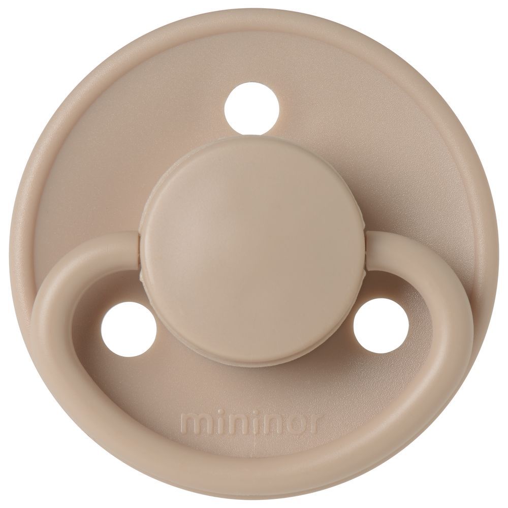 Mininor - Round Pacifier Silicone - 0M+ - Soft Rabbit