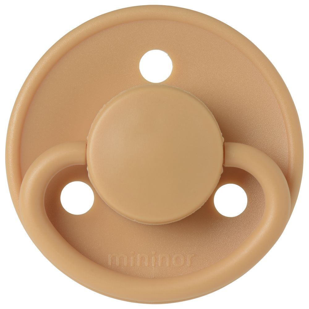 Mininor - Round Pacifier Silicone - 0M+ - Golden Sand