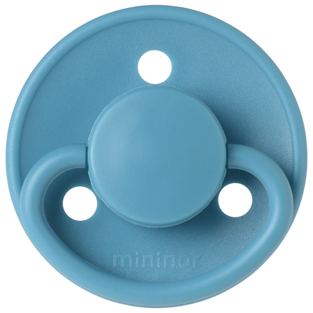 Mininor - Round Pacifier Silicone - 0M+ - Opal Lake