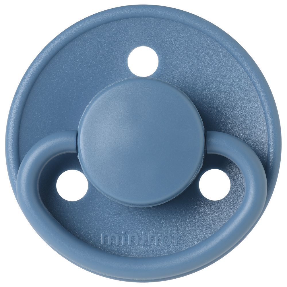 Mininor - Round Pacifier Silicone - 0M+ - Blue Whale