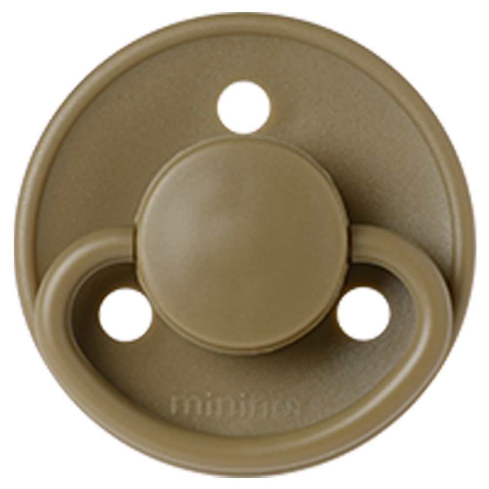 Mininor - Round Silicone Pacifier 6M+ - Moss Green