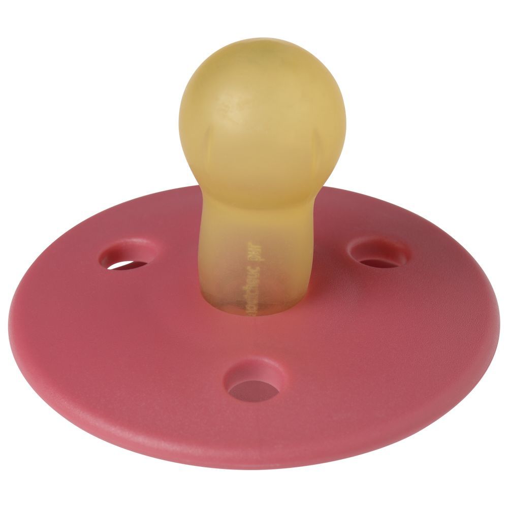 Mininor - Round Pacifier Latex - 0M+ - Rhubarb