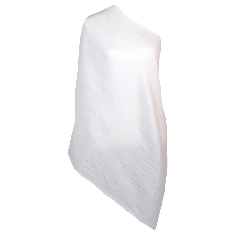 Me - Organic Crinkle Muslin Nursing Scarf - White