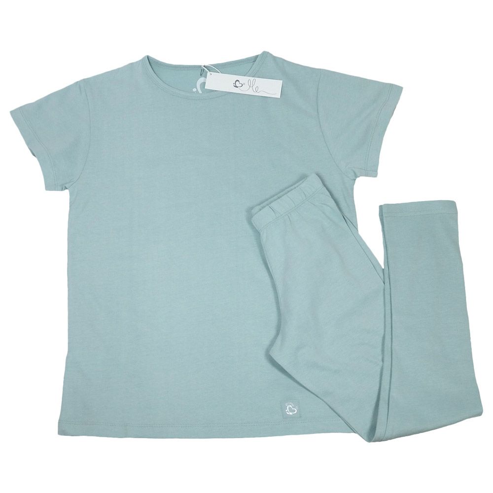 Me - Organic Oversized T-Shirt & Bottoms Set - Ether