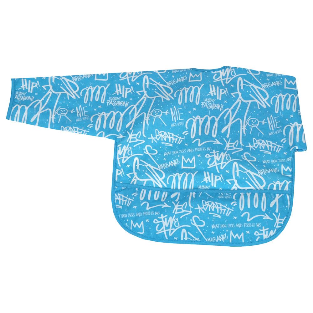 Me - Organic Graffiti Feeding Apron - Blue