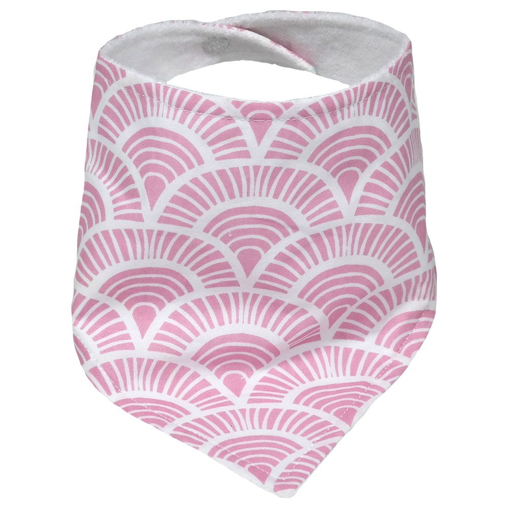 Me - Art Deco Organic Burp Bib - Pink