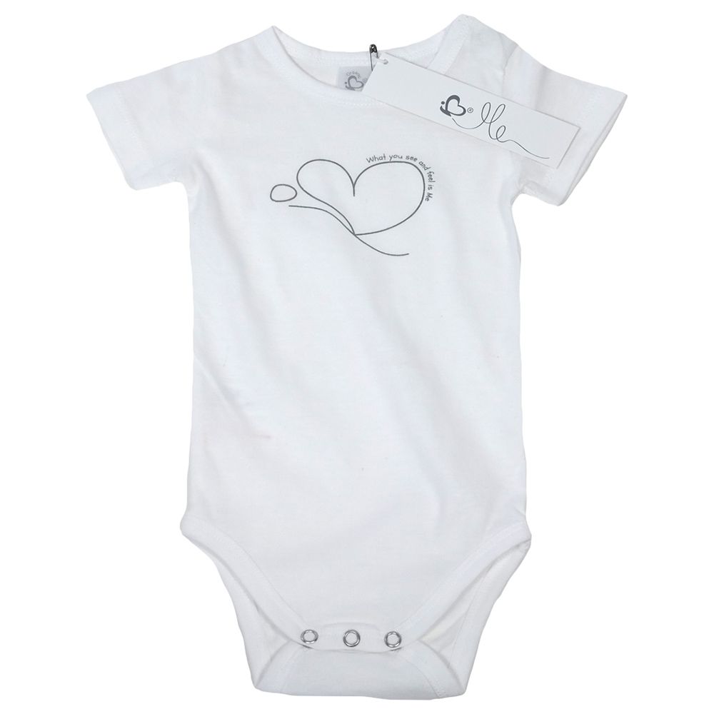 Me - What You See & Feel Organic Bodysuit - White