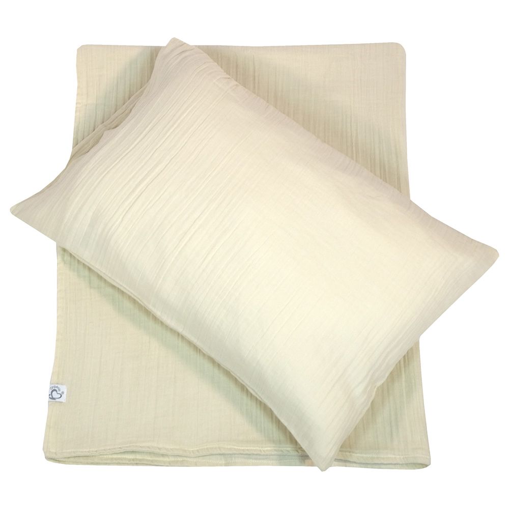 Me - Organic Crinkle Muslin Nap/Bed Set - Cream