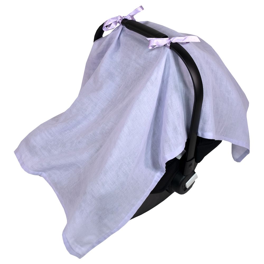 Me - Organic Muslin Car Seat Suncover - Lavendel