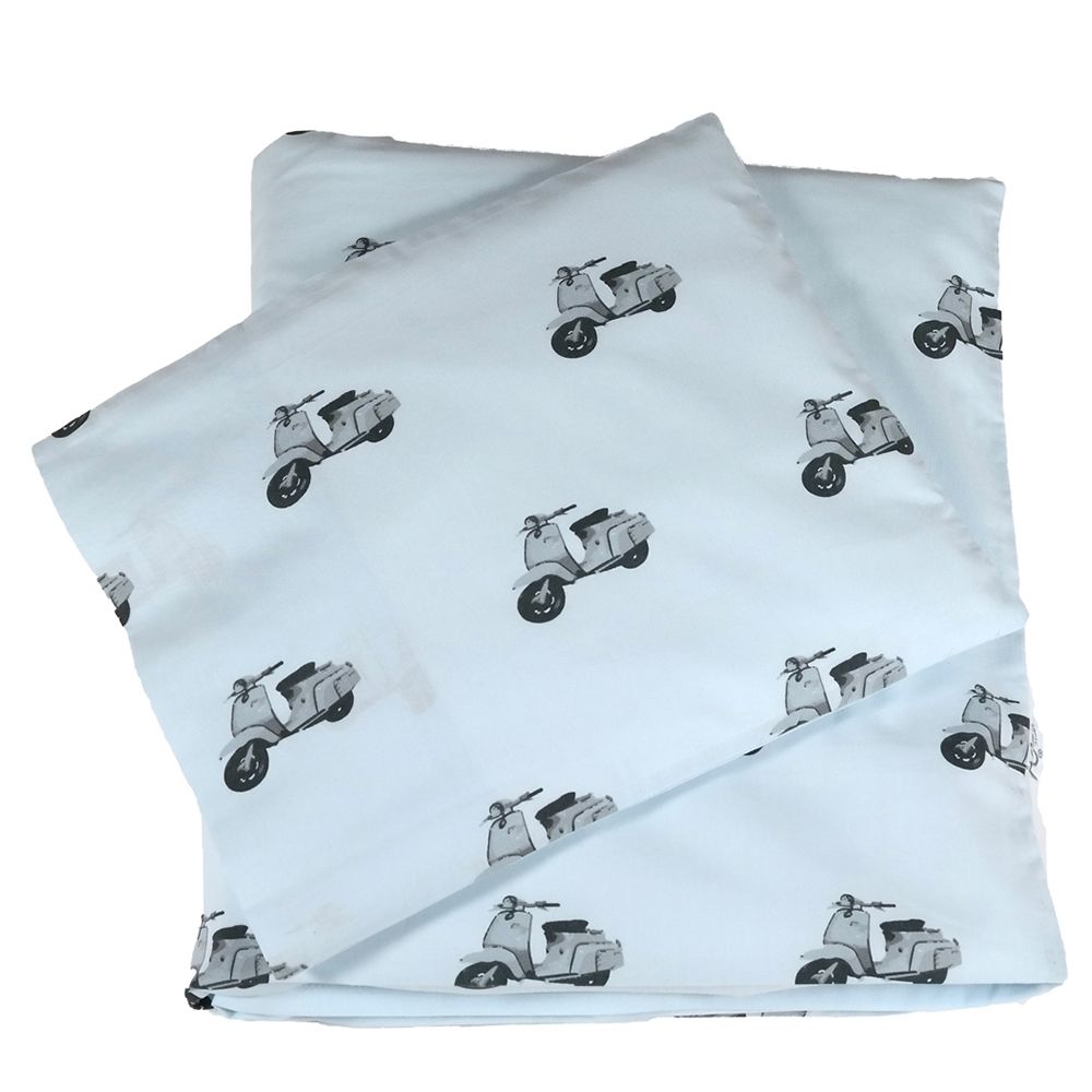 Me - Organic Baby Bed Set - Lambretta Blue