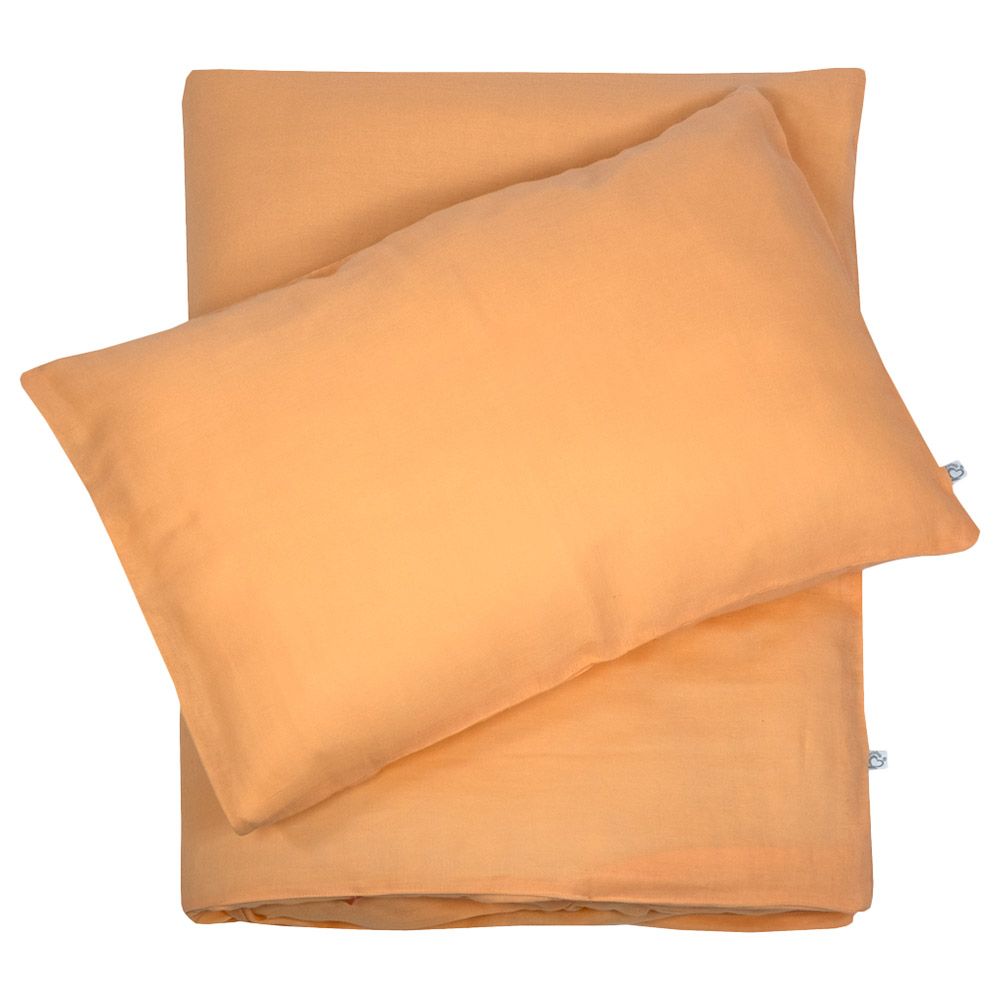 Me - Crib Organic Bed Set - Muslin - Orange