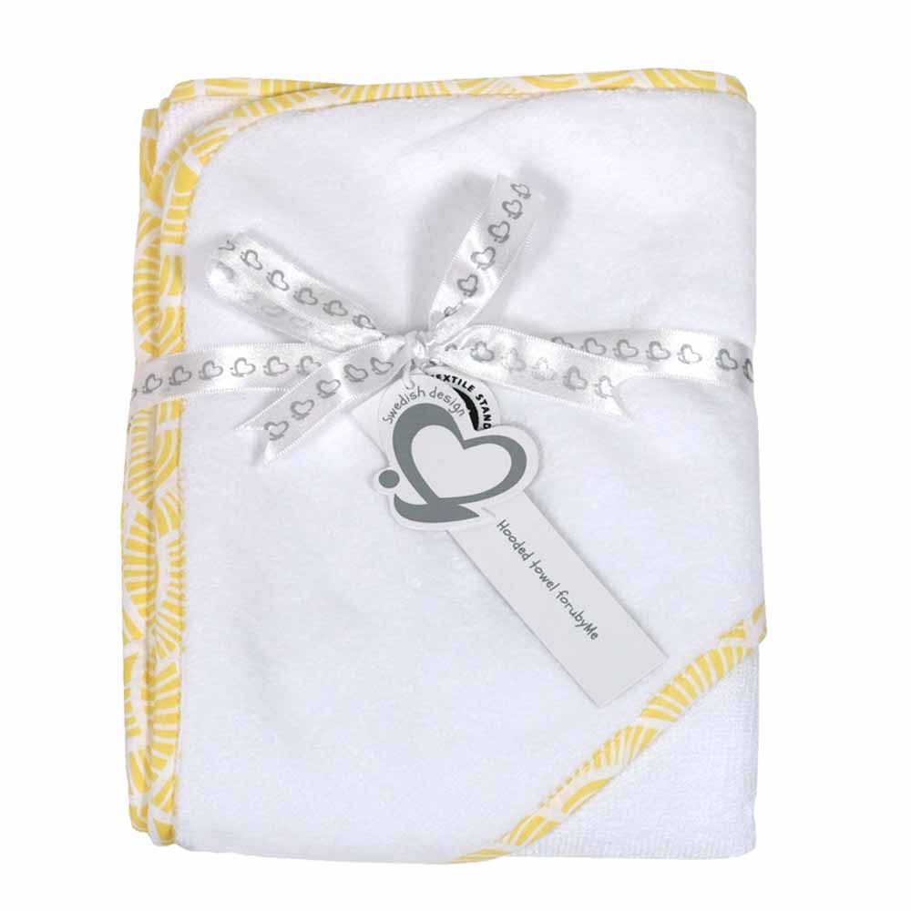 Me - Organic Hooded Towel Art Deco - Yellow