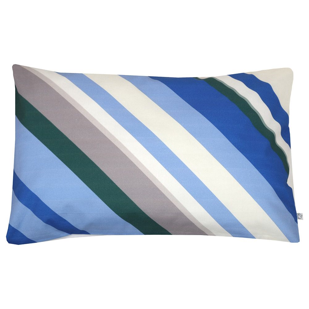 Me- Organic Junior Cushion - Vintage Stripes - Blue