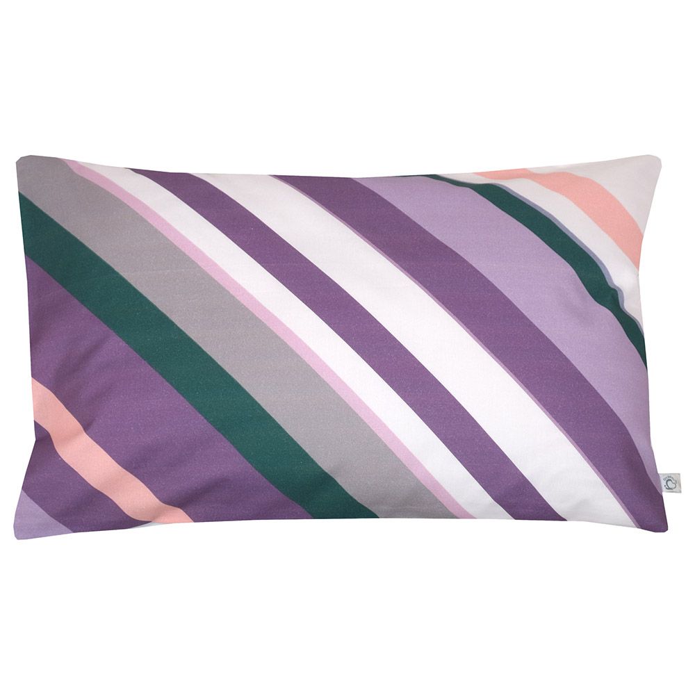 Me - Organic Junior Cushion - Vintage Stripes - Purple