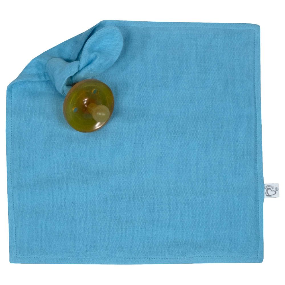 Me - Organic Pacifier Holder Muslin Snuggle - Turquoise