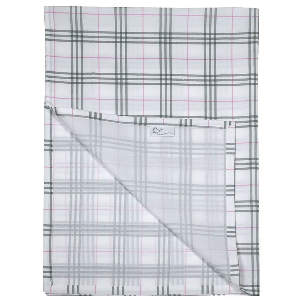 Me - Organic Baby Sheet Classy Checks - Pink