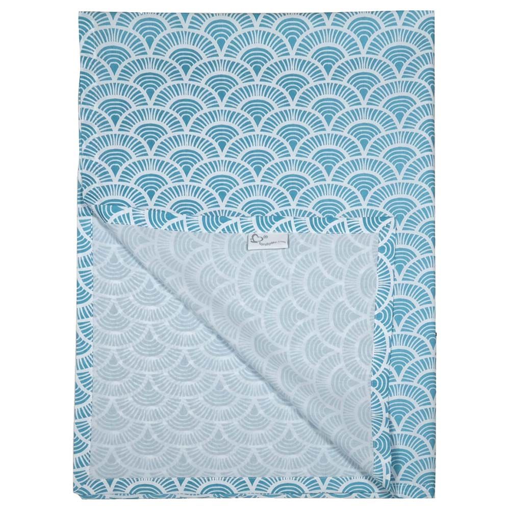 Me - Organic Baby Sheet - Art Deco - Blue