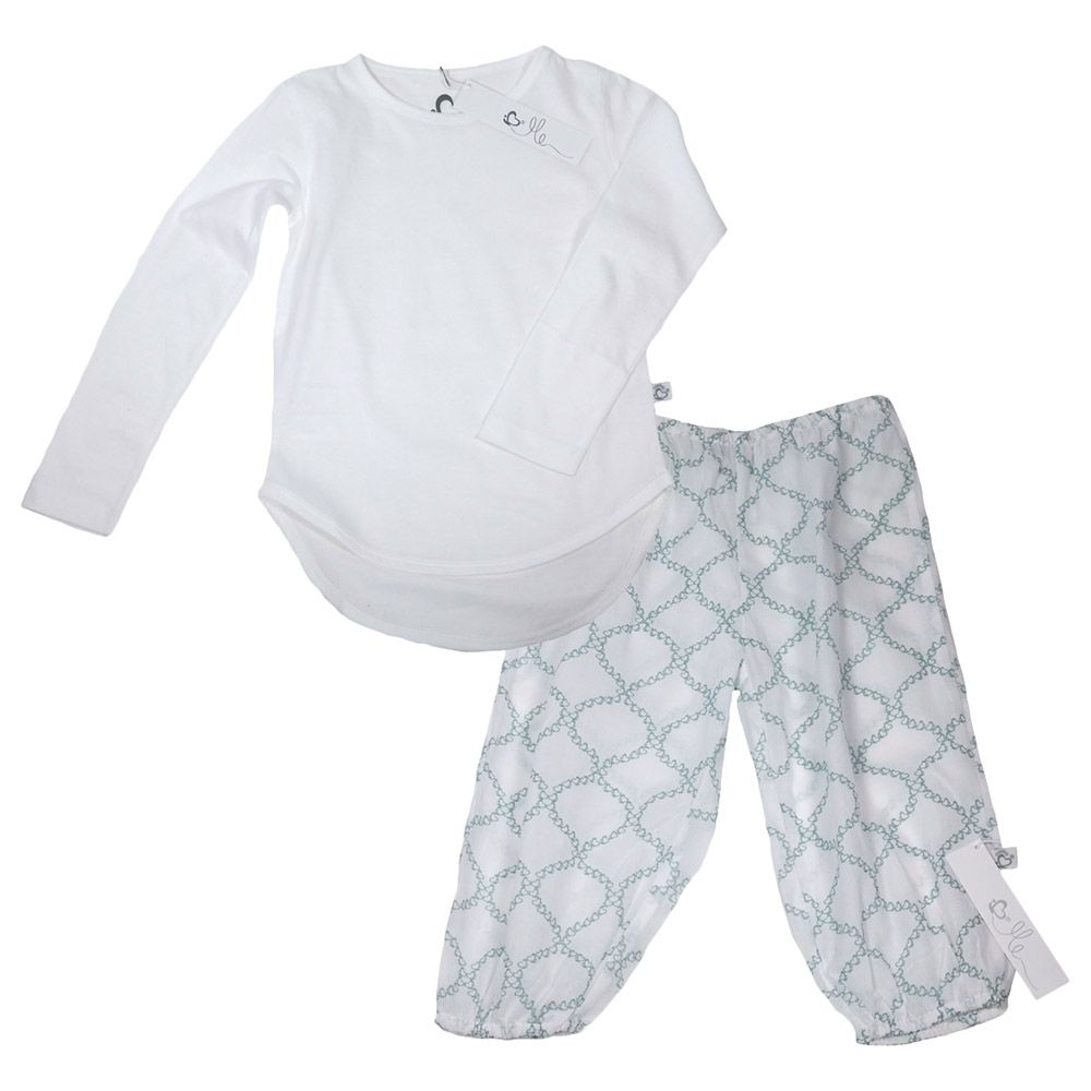 Me - Organic Top & Pants Set - Jaipur Ether