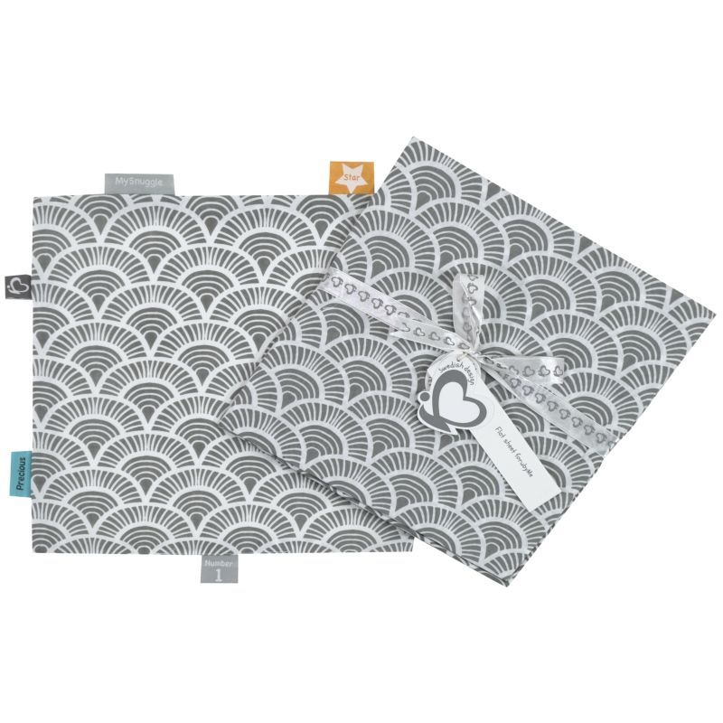 Me - Organic Set - Sheet & Snuggle - Art Deco - Grey