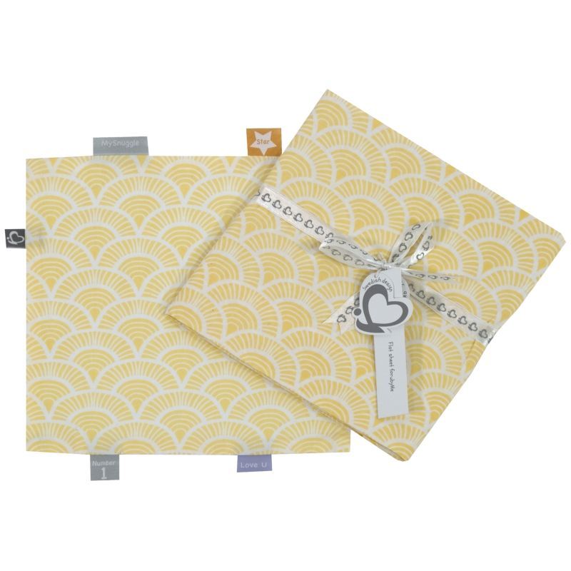 Me - Organic Set - Sheet & Snuggle - Art Deco - Yellow