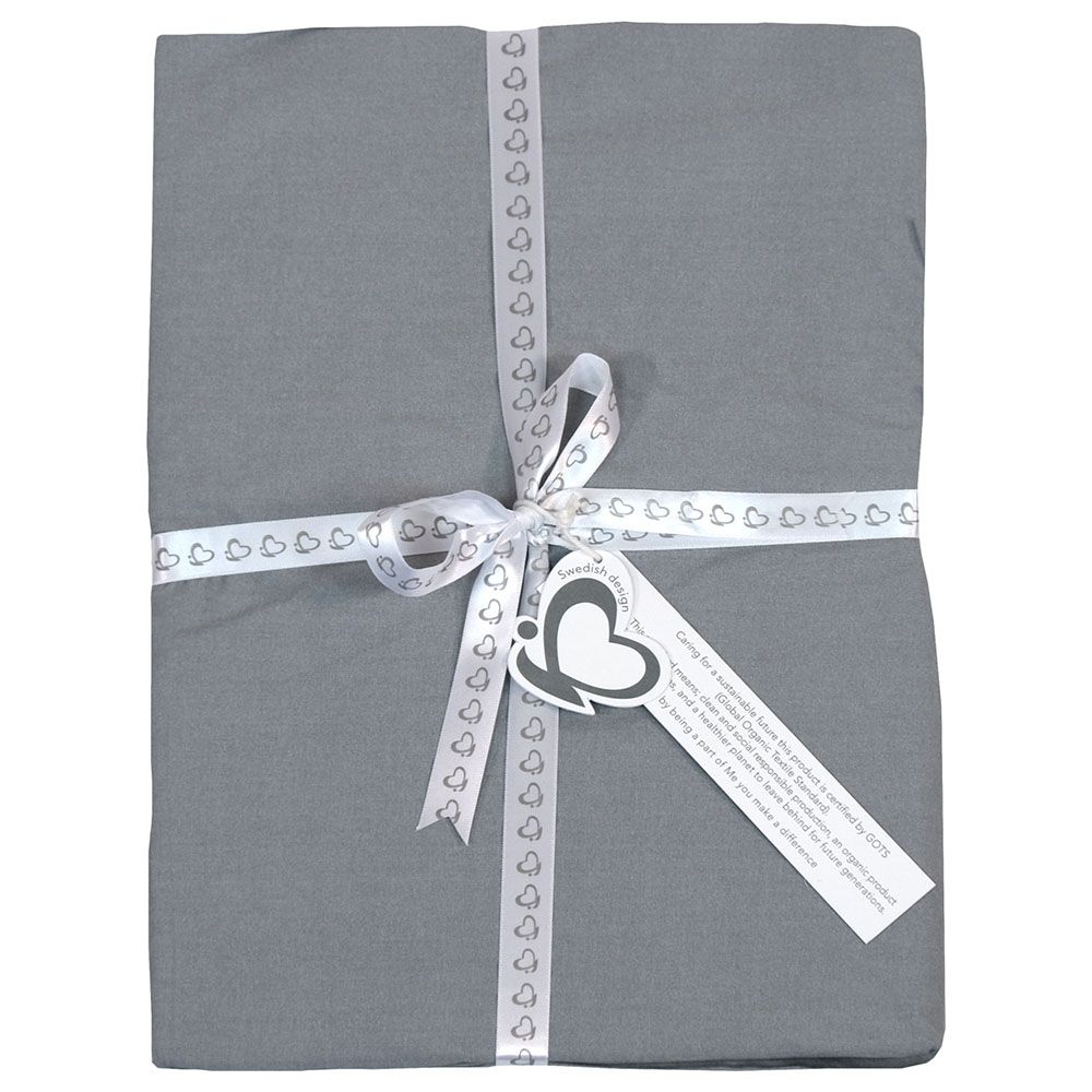 Me - Organic Fitted Crib Sheet - Grey