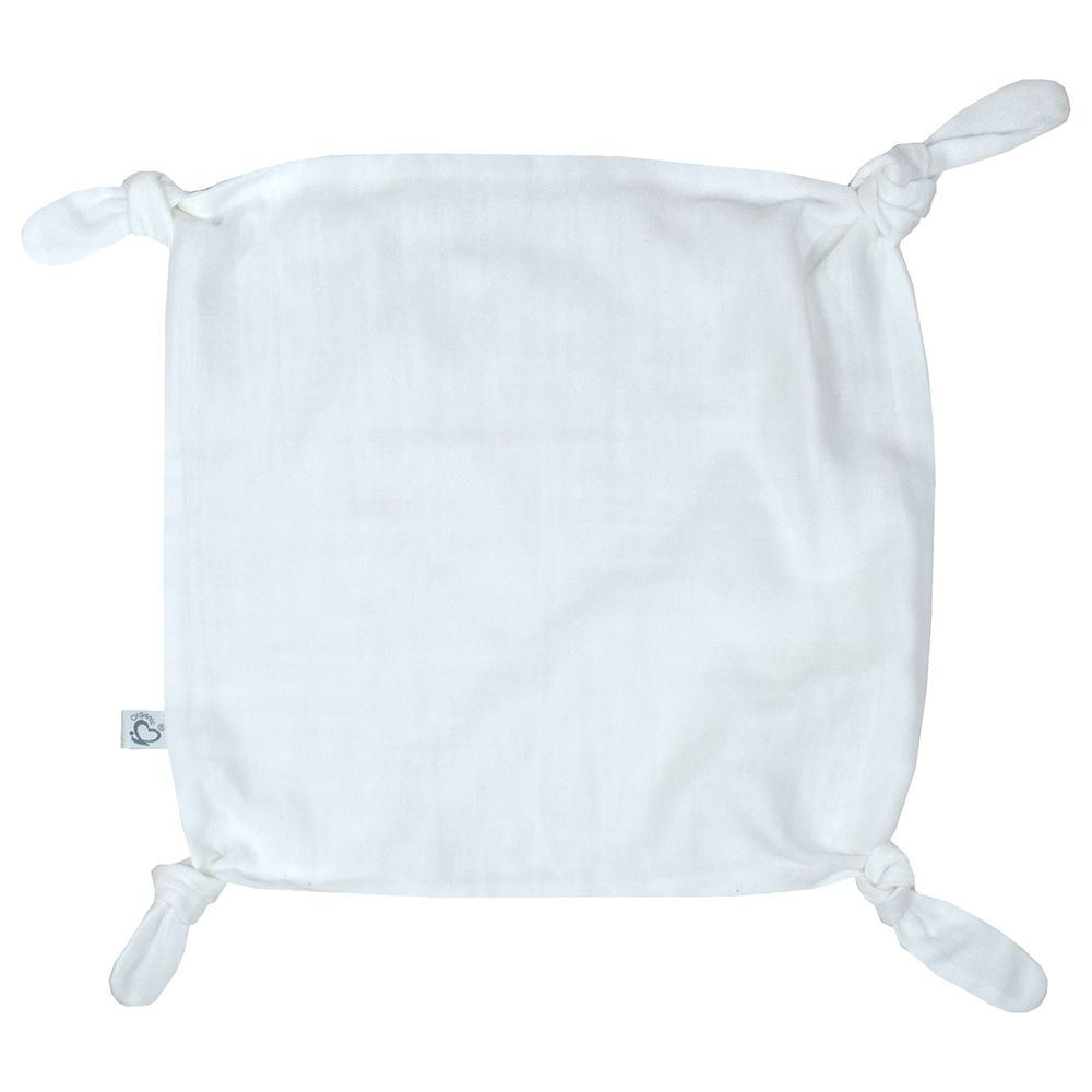 Me - Organic Snuggle Knots Muslin Blanket - White