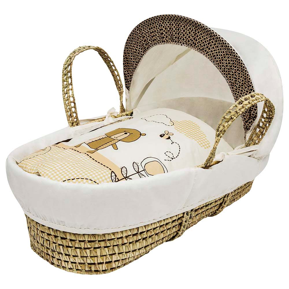 Kinder Valley - Tiny Ted Cream Palm Moses Basket