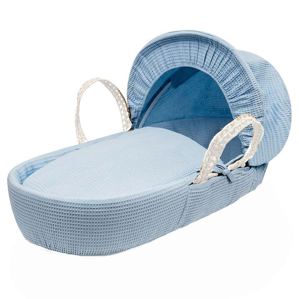 Kinder Valley - Waffle Moses Basket Bedding Set Only - Blue