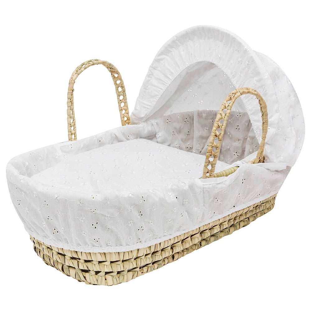 Kinder Valley - Baby Doll BA White Palm Moses Basket