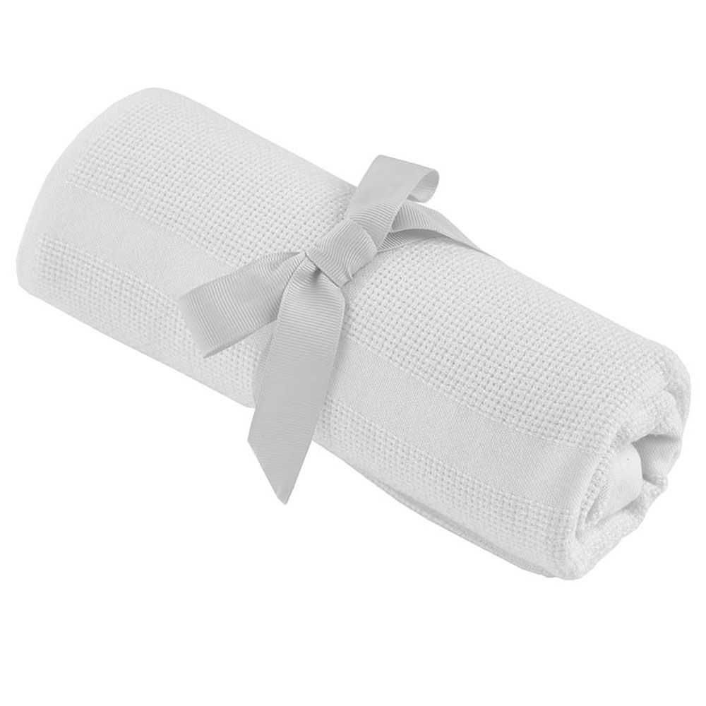 Kinder Valley - Bamboo Cellular Blanket - White