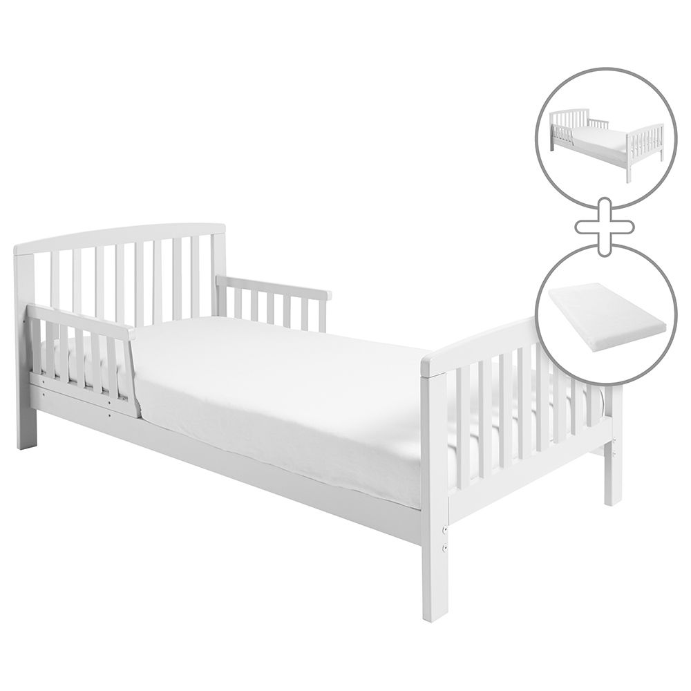 Kinder Valley - Sydney Toddler Bed White w/ Kinder Flow Mattress