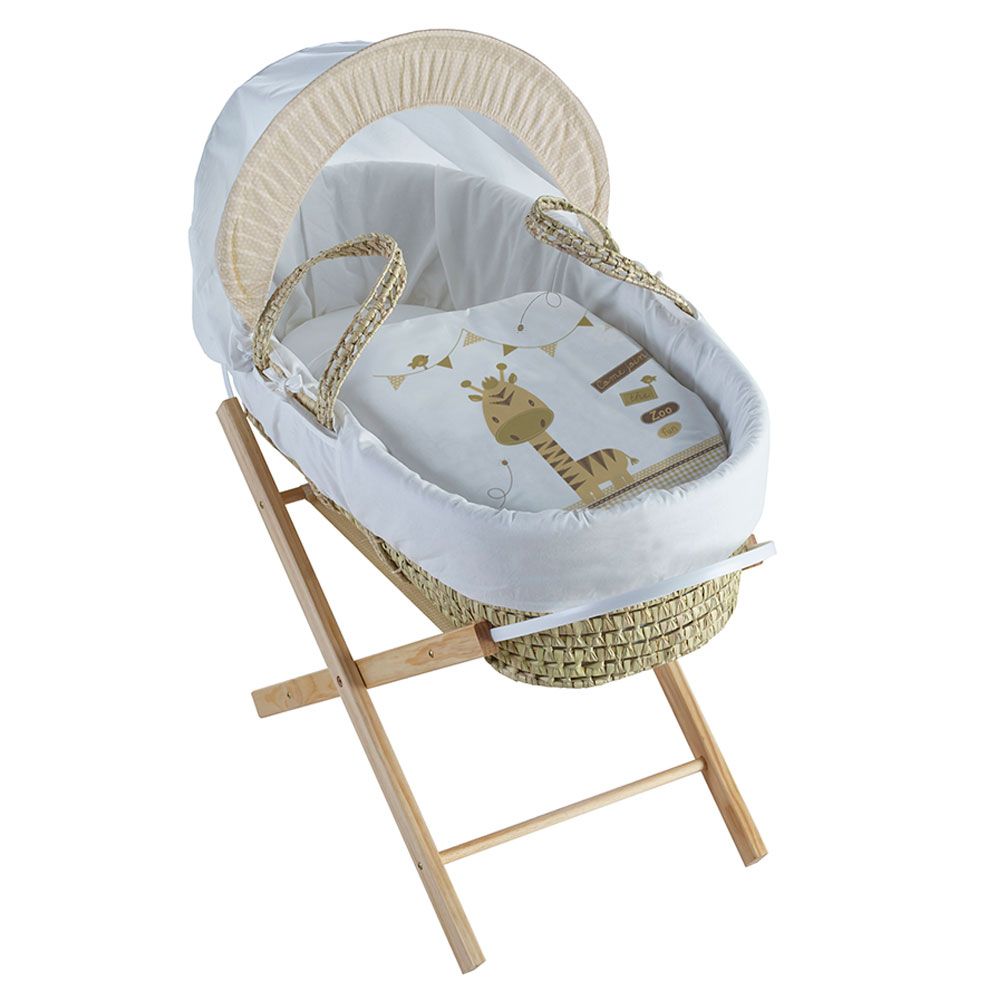 Kinder Valley - Zoo Time Palm Moses Basket With Stand