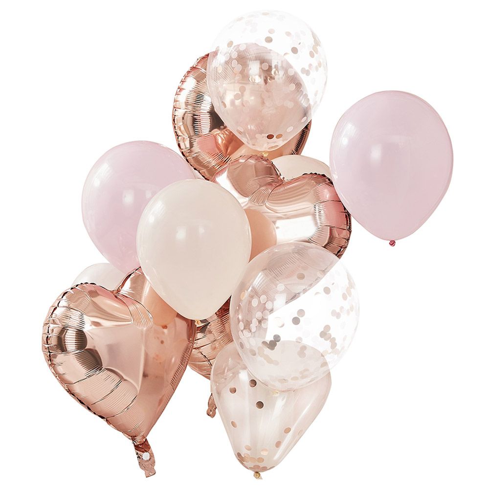 Ginger Ray - Blush And Rose Gold Balloons Bundle