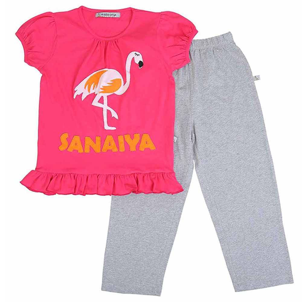 Mi Dulce An'ya - Customized Flamingo Pyjama - Pink