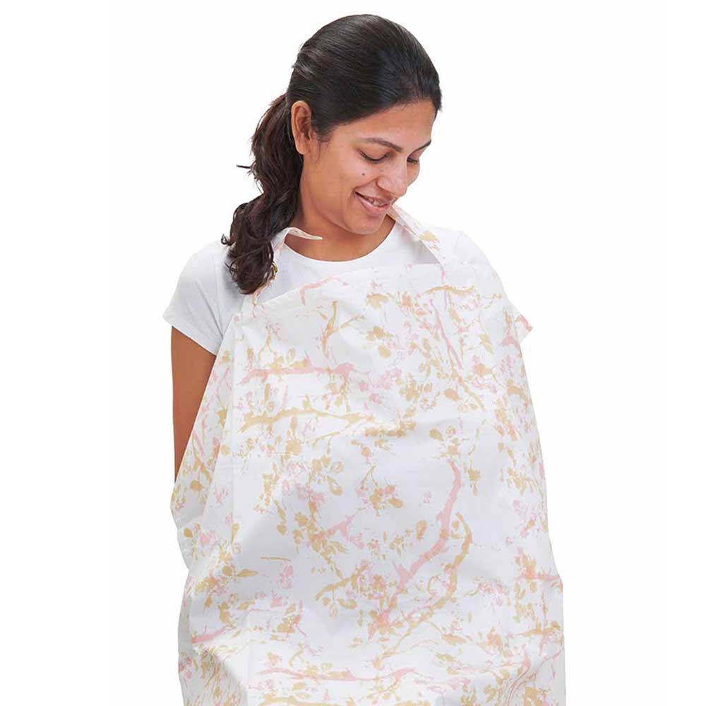 Mi Dulce An'ya - Organic Cotton Nursing Apron - Peach