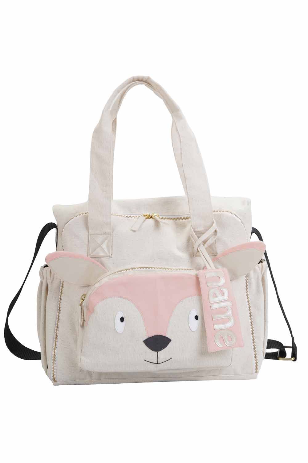 Mi Dulce An'ya - Organic Fox Diaper Bag - Cream