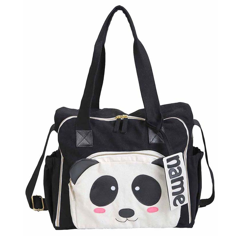 Mi Dulce An'ya - Organic Panda Diaper Bag - Black