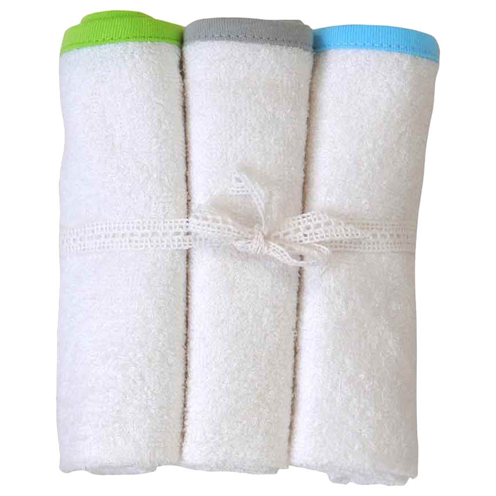 Mi Dulce An'ya - Set Of 3 Infant Napkins - Blue