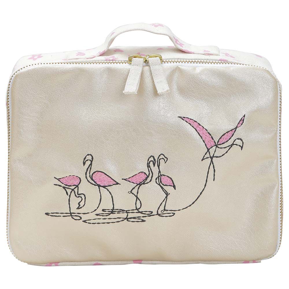 Mi Dulce An'ya - Flamingo Embroidered Lunch Bag