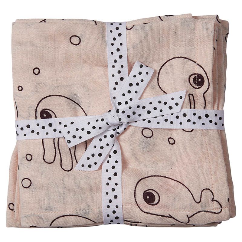 Done By Deer - Swaddle 2-Pack Sea Friends - Powder