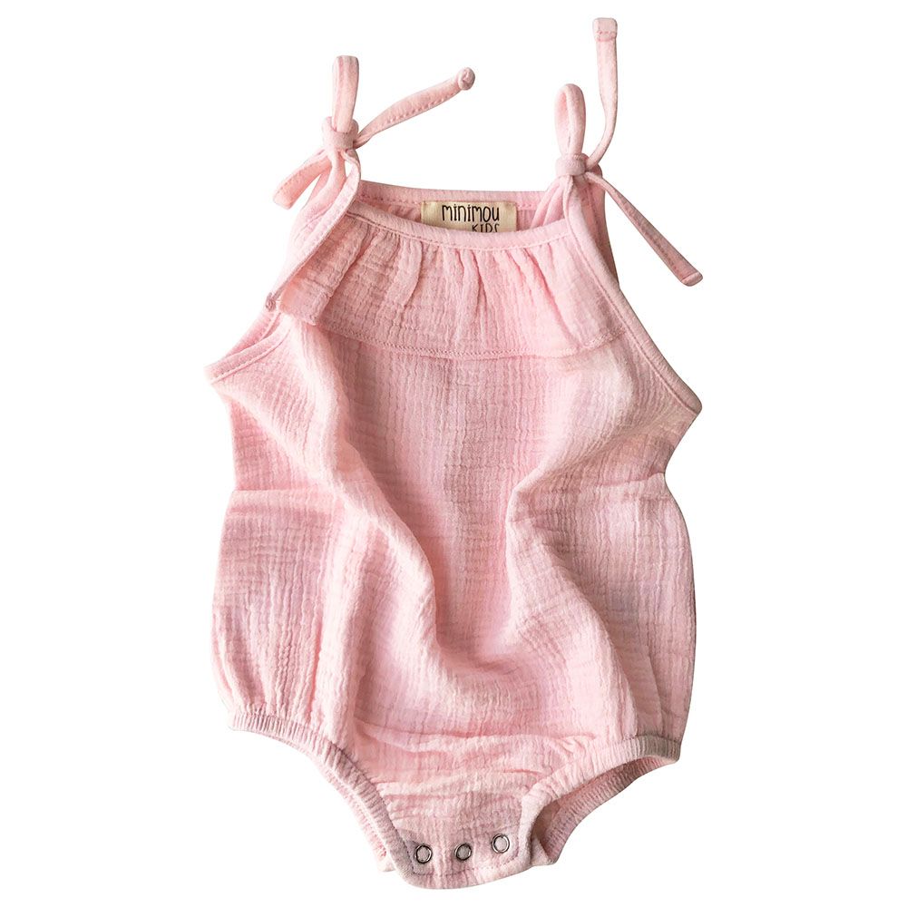 Minimou Kids - Baby Cotton Muslin Bodysuit - Pink